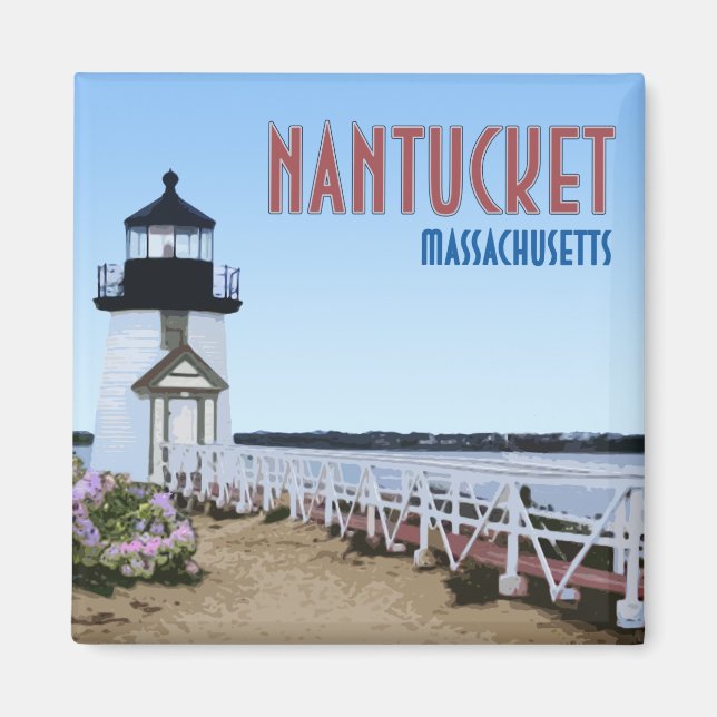 Nantucket Brant Point Lighthouse Massachusetts Magnet (Front)