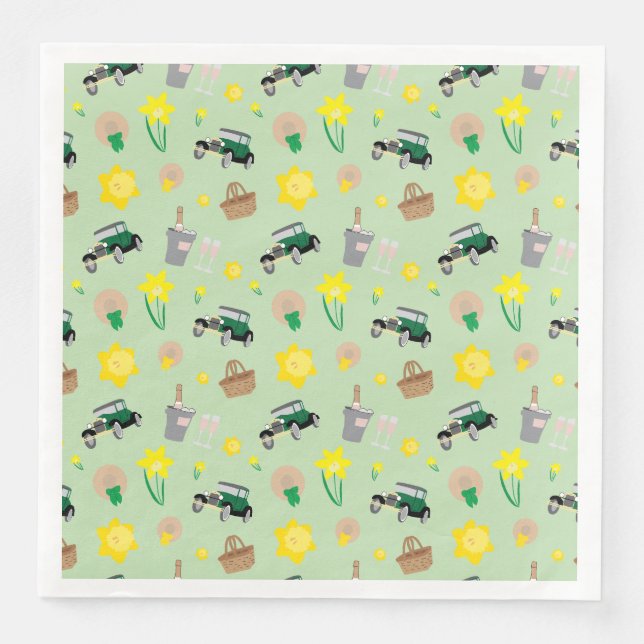 Nantucket Daffodil Weekend Paper Napkins (Front)