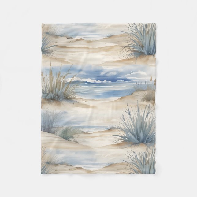 Nantucket design beach art blanket (Front)