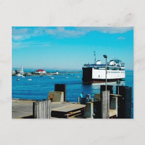 Nantucket Ferry Postcard
