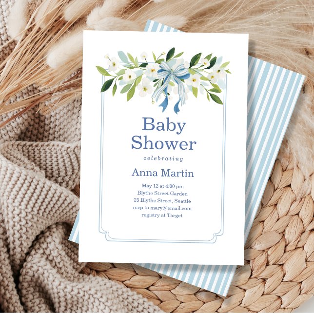 Nantucket Florals Baby Shower Invitation (Creator Uploaded)