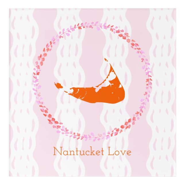 Nantucket Hand Illustrated Nursery Acrylic Art (Front)