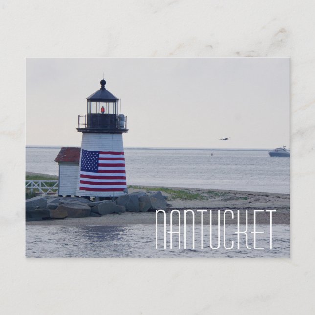 Nantucket Harbor Lighthouse Postcard (Front)