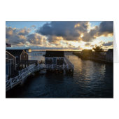 Nantucket Harbor Sunrise Card (Front Horizontal)