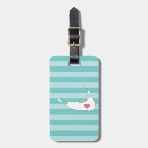 Nantucket Heart  Home Town Luggage Tag