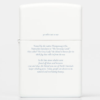 Nantucket Heritage Zippo Lighter - Custom Gift