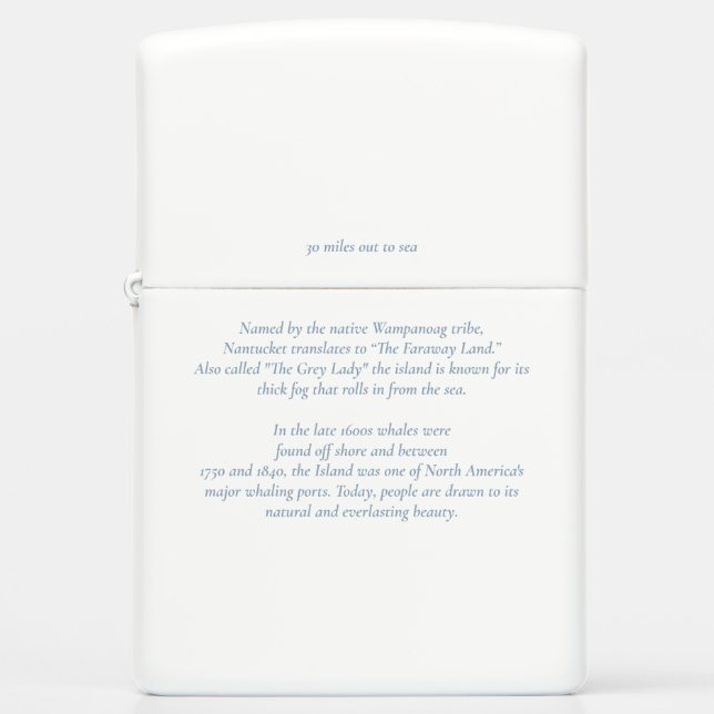 Nantucket Heritage Zippo Lighter - Custom Gift (Front)