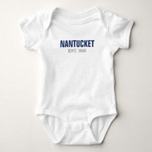 Nantucket Island Beach Nautical Baby Bodysuit