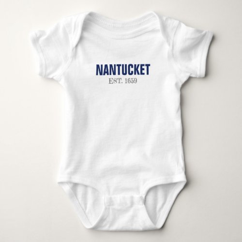 Nantucket Island Beach Nautical Baby Bodysuit