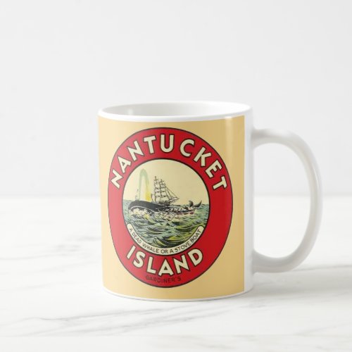 Nantucket Island Circle Decal Coffee Mug