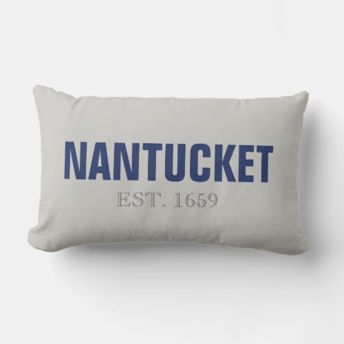 Nantucket Island Established 1659 Throw Pillow