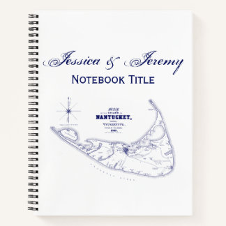 Vintage Nantucket Map Office Products Supplies Zazzle Nantucket Island Ma Vintage Map Navy Blue Notebook
