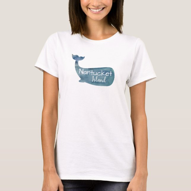 Nantucket Island Ma Whale Tshirt (Front)
