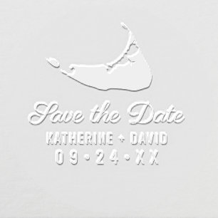 Nantucket Island Map Wedding Save the Date Embosser