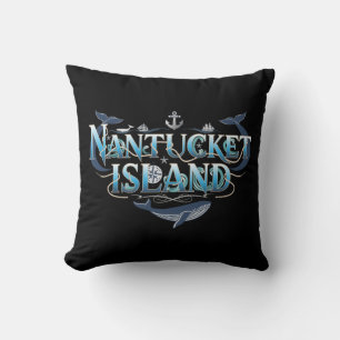 Nantucket Island Massachusetts Throw Pillow