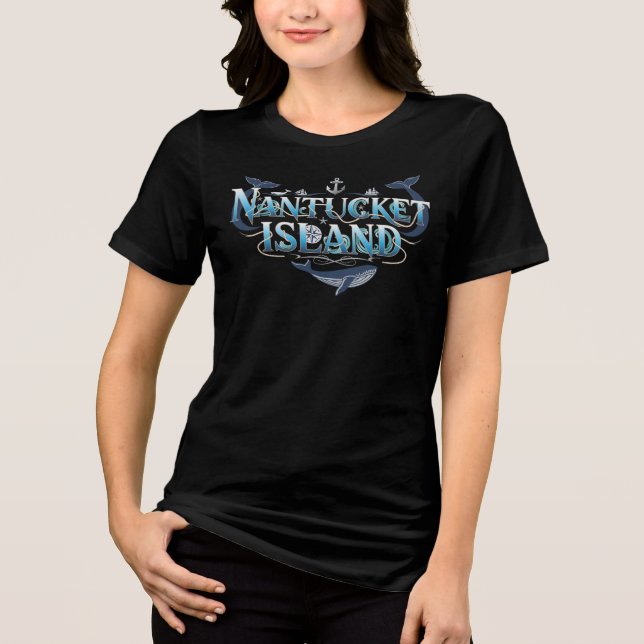 Nantucket Island Massachusetts Tri-Blend Shirt (Front)