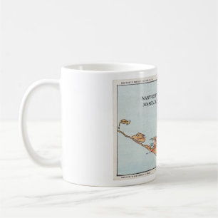 Nantucket Island Massachusetts Vintage Map Cup