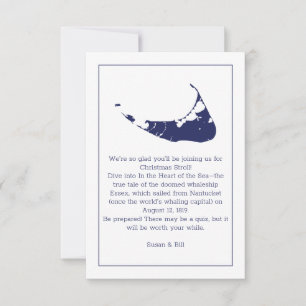 Nantucket Island navy card