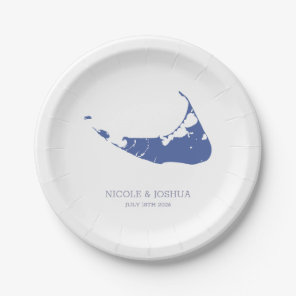 Nantucket Island Wedding Nantucket blue Paper Plates