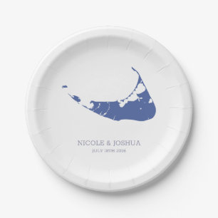 Nantucket Island Wedding Nantucket blue Paper Plates