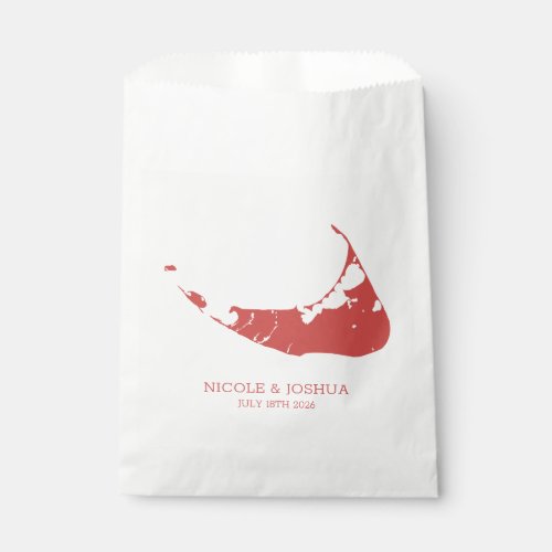 Nantucket Island Wedding Nantucket Red Napkins Favor Bag