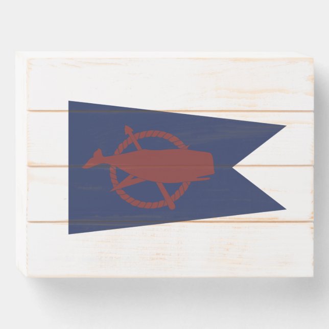 Nantucket Island Wooden Box Sign (Front Horizontal)