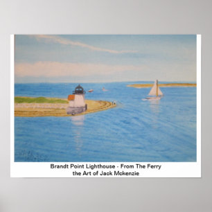 Nantucket Lighthouse II - A View From the Ferry Poster