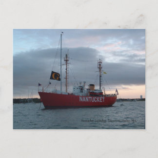 Nantucket Lightship, Edgartown Harbor Postcard