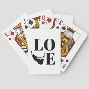 Nantucket Love Graphic Print Island Silhouette Poker Cards