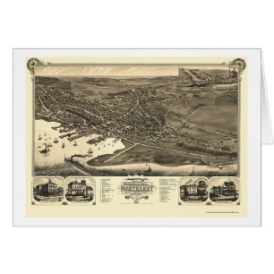 Nantucket, MA Panoramic Map - 1881