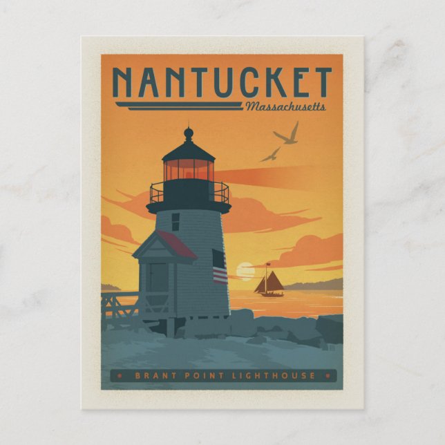 Nantucket, MA Postcard (Front)