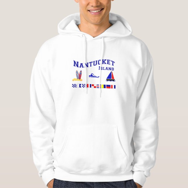 Nantucket MA Signal Flag Hoodie (Front)