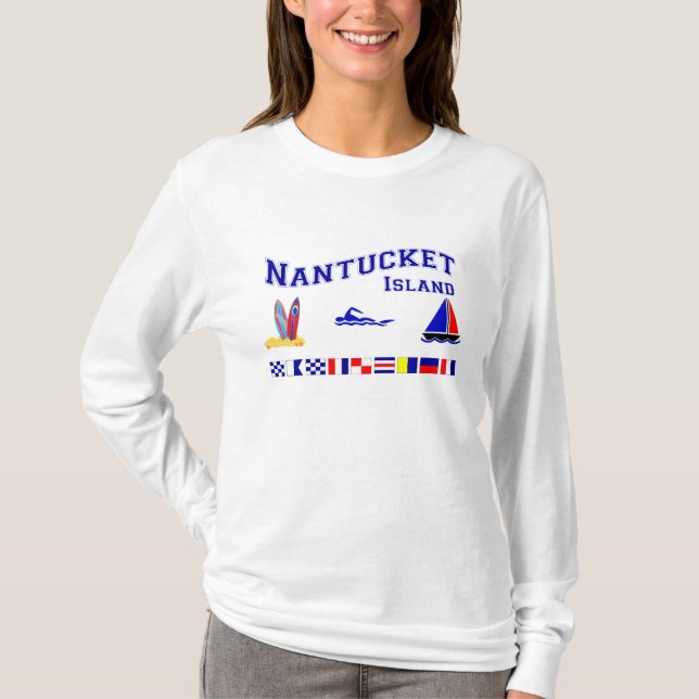 Nantucket MA Signal Flag T-Shirt (Front)