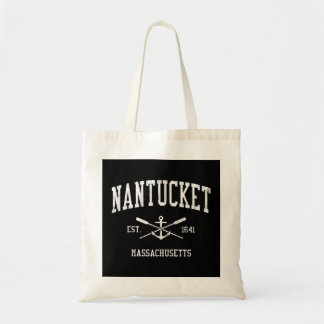 Nantucket MA Vintage Crossed Oars & Boat Anchor Sp Tote Bag