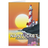 Nantucket Massachusetts lighthouse travel poster (Front)
