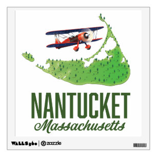 Nantucket Massachusetts lighthouse travel poster Wall Decal