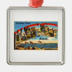 Nantucket Massachusetts MA Vintage Travel Souvenir Metal Ornament