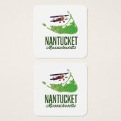 Nantucket Massachusetts Map (Front & Back)