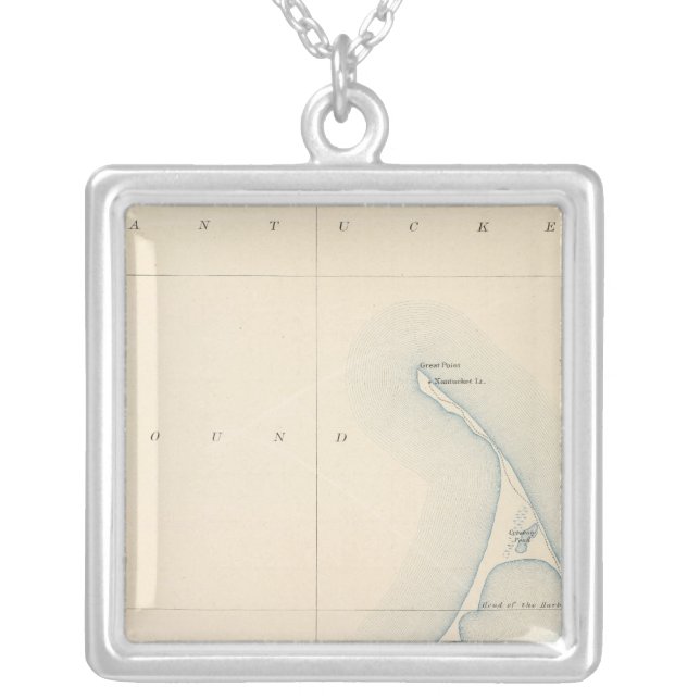 Nantucket, Massachusetts Silver Plated Necklace (Front)