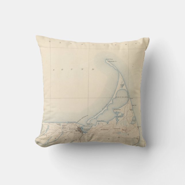 Nantucket, Massachusetts Throw Pillow (Front)
