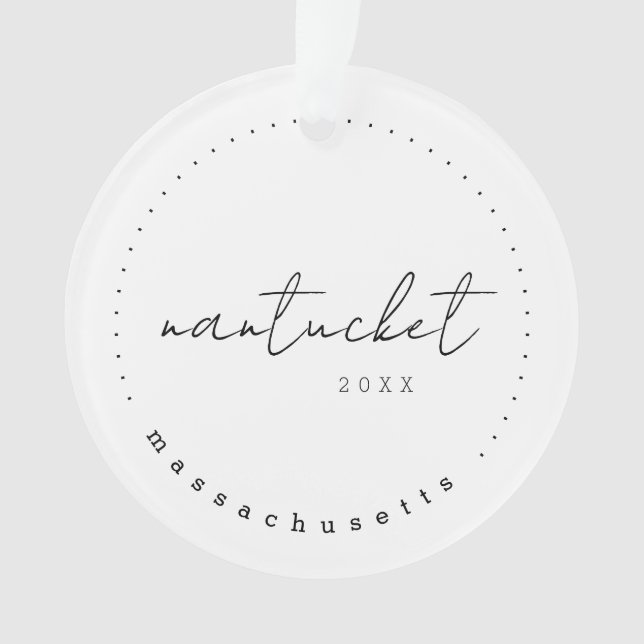 Nantucket, Massachusetts Travel United States Ornament (Front)