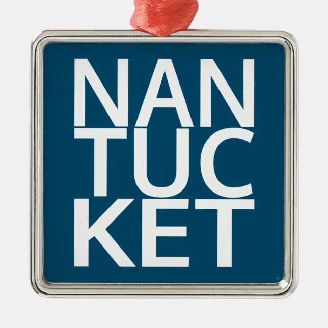 Nantucket Metal Ornament (Front)