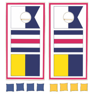 Nantucket Nautical Signal Flag Cornhole Set