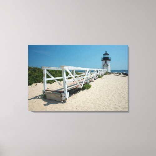 Nantucket Old Wooden Lighthouse Canvas Print