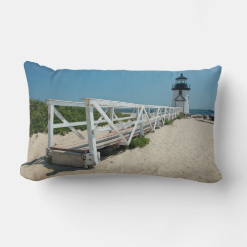 Nantucket Old Wooden Lighthouse Lumbar Pillow