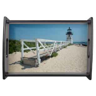 Nantucket. Old Wooden Lighthouse Serving Tray