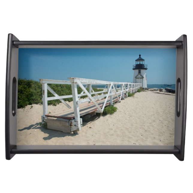 Nantucket. Old Wooden Lighthouse Serving Tray (Front)