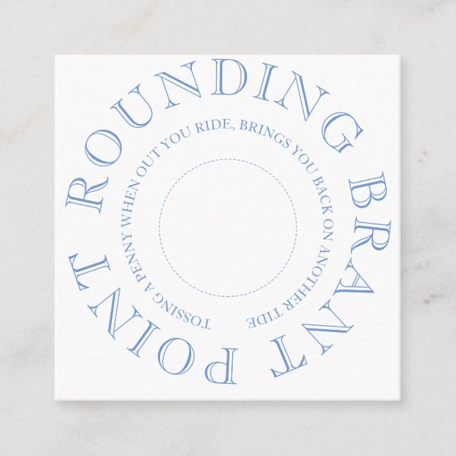 Nantucket Penny Toss Square Business Card (Front)