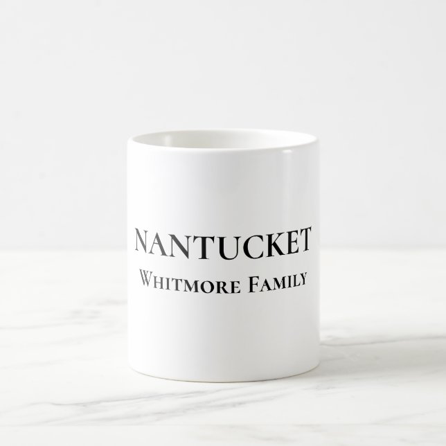 Nantucket Personalized Family Name Mug (Center)