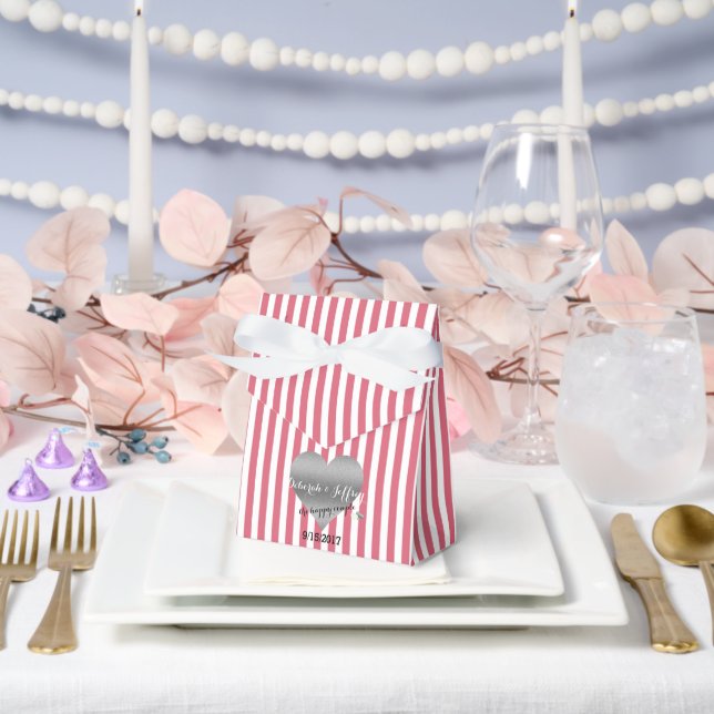 Nantucket Red And White Party Favor Boxes (Wedding)